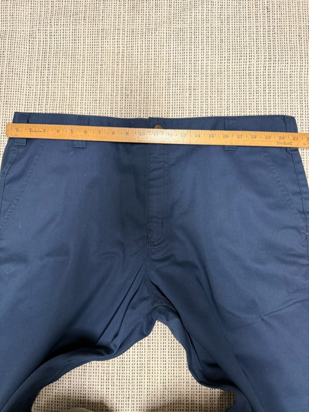2 Men’s Carhartt Blue Twill Relaxed Straight Fit Work Pants - Picture 5 of 6
